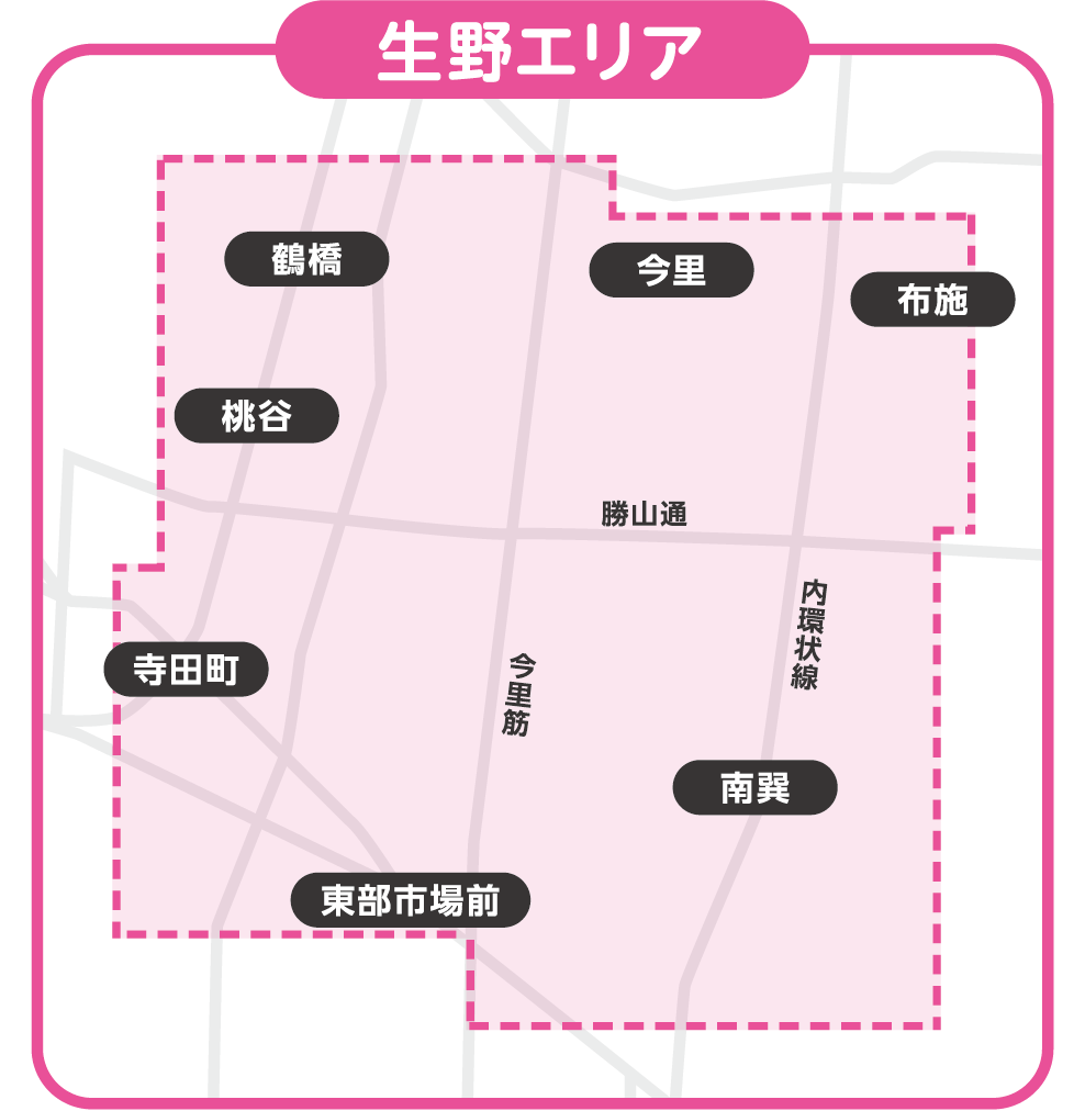 生野エリアの地図